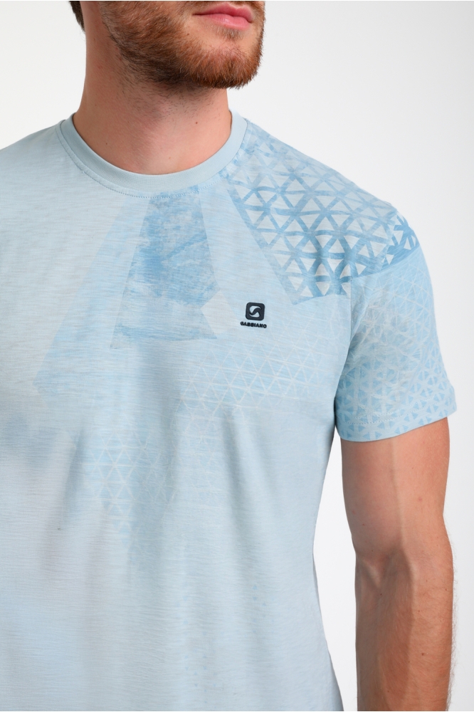KATOENEN PRINT T SHIRT 155517 4001 bright blue